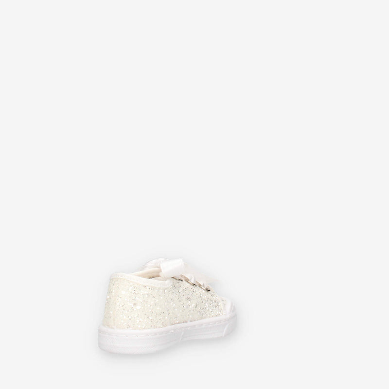 Dexco Sneakers basse bianche con glitter