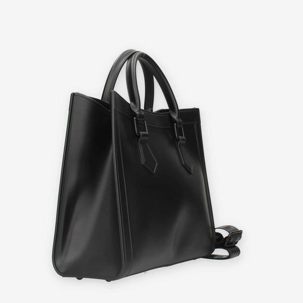 FLAT WOOD M_24-BLACK / BLACK Marc Ellis Borsa a mano nera