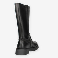 Asso AG-17663-BLACK Stivali da ragazza neri con strass