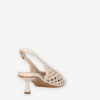 Ferre F-973-BEIGE Decolletè beige traforate aperte dietro