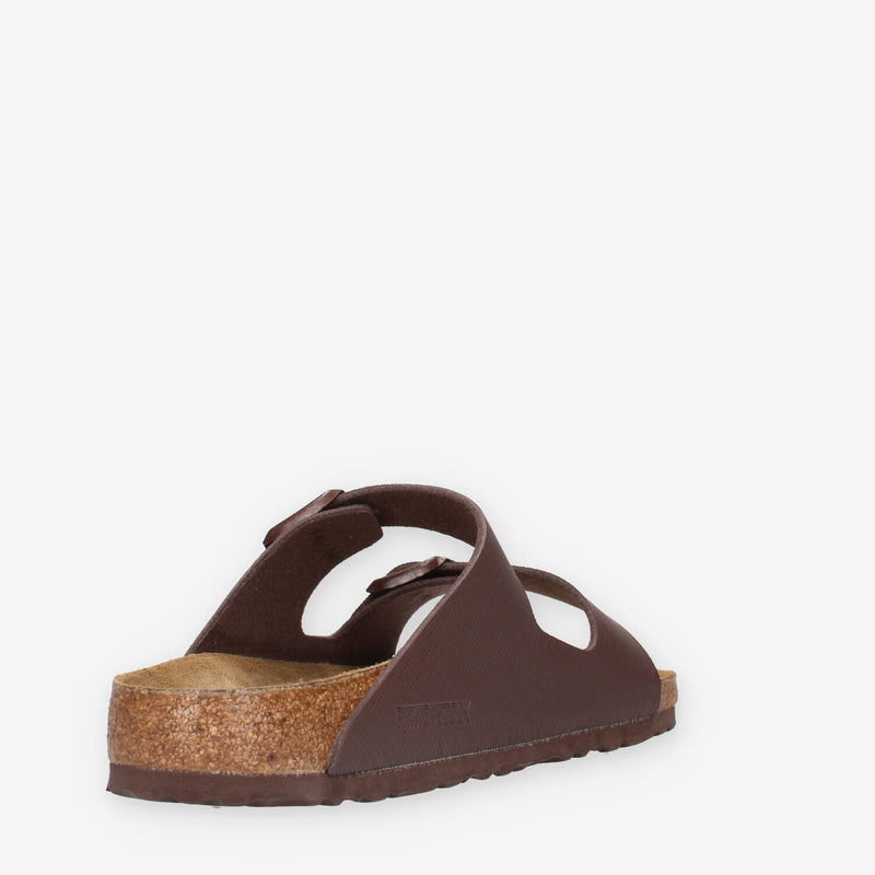 1028123-ROAST Birkenstock Arizona BS Sandali scalzati bassi marroni da uomo (calzata stretta)