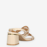 Marina Torres WH6871-BEIGE Sandali beige con applicazioni metalliche