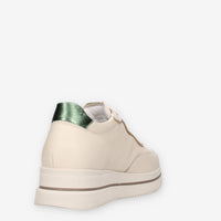 Nero Giardini I514103D-710 Sneakers beige e verdi con applicazione