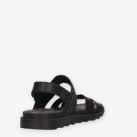 Lumberjack 102268853-TOTAL BLACK ASHER Sandali neri da uomo