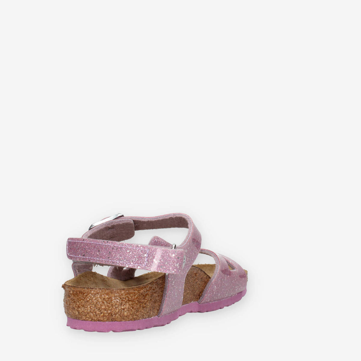 Birkenstock 1031839 Rio AS Kids Sandali rosa glitterati da bimba (calzata stretta)
