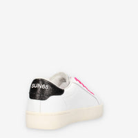Sun 68 Z45432T-0111BIANCO/NERO GIRL'S KATY LEATHER (TEEN)