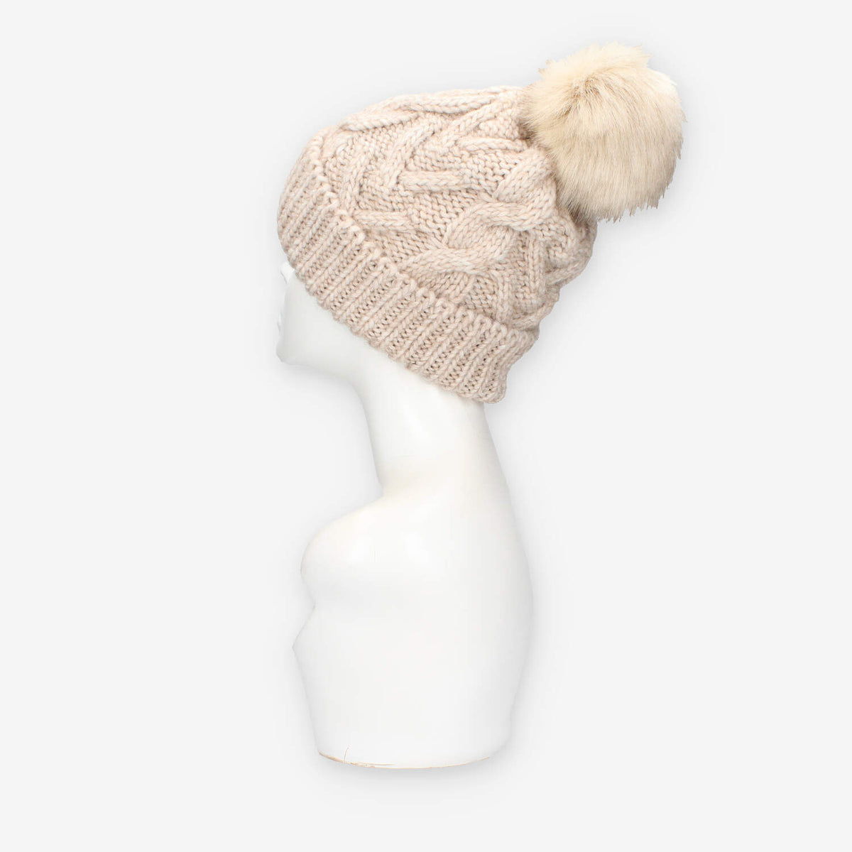 Alviero Martini Prima Classe LMC060-2860-0061 Cappello beige da donna con pon pon