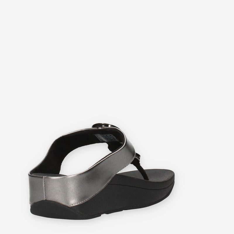 Fit Flop HJ1-B06 Halo Infradito grigi e neri con cristalli applicati