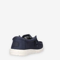 Hey Dude HD.40700-410 Wally Stretch Canvas Slip on blu da uomo