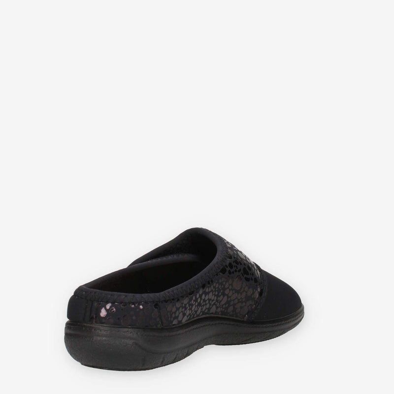 Valleverde 25102-NERO Pantofole nere da donna