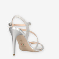 Nero Giardini E513181DE-700 Sandali argento da donna con tacco a spillo