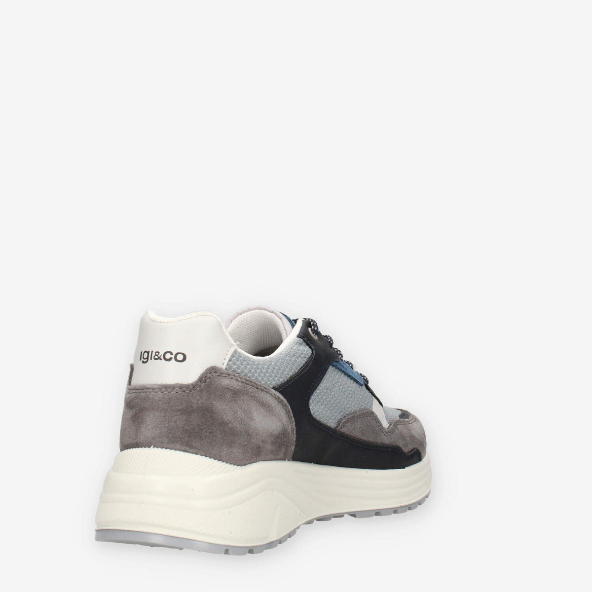 Igi&Co 1120011-GRAFITE/BLU Sneakers grigie e blu da uomo
