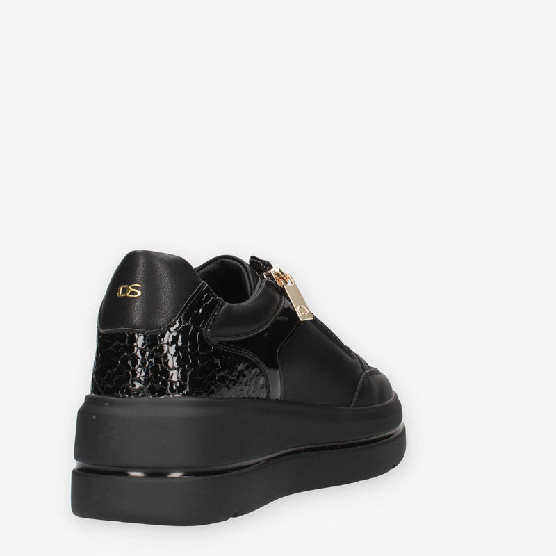 Donna Serena 185724DM-NERO Sneakers nere da donna  con glitter