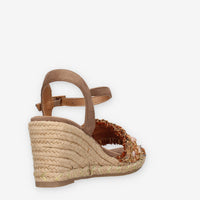O-Joo OL61500A-026 GERI FLOWER SANDAL Sandali marroni da donna