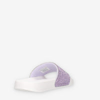 Sun 68 X36411K0124BIANCO/LILLA GIRL'S SLIPPERS STRASS LOGO (KID) Ciabatte bianche da bimba