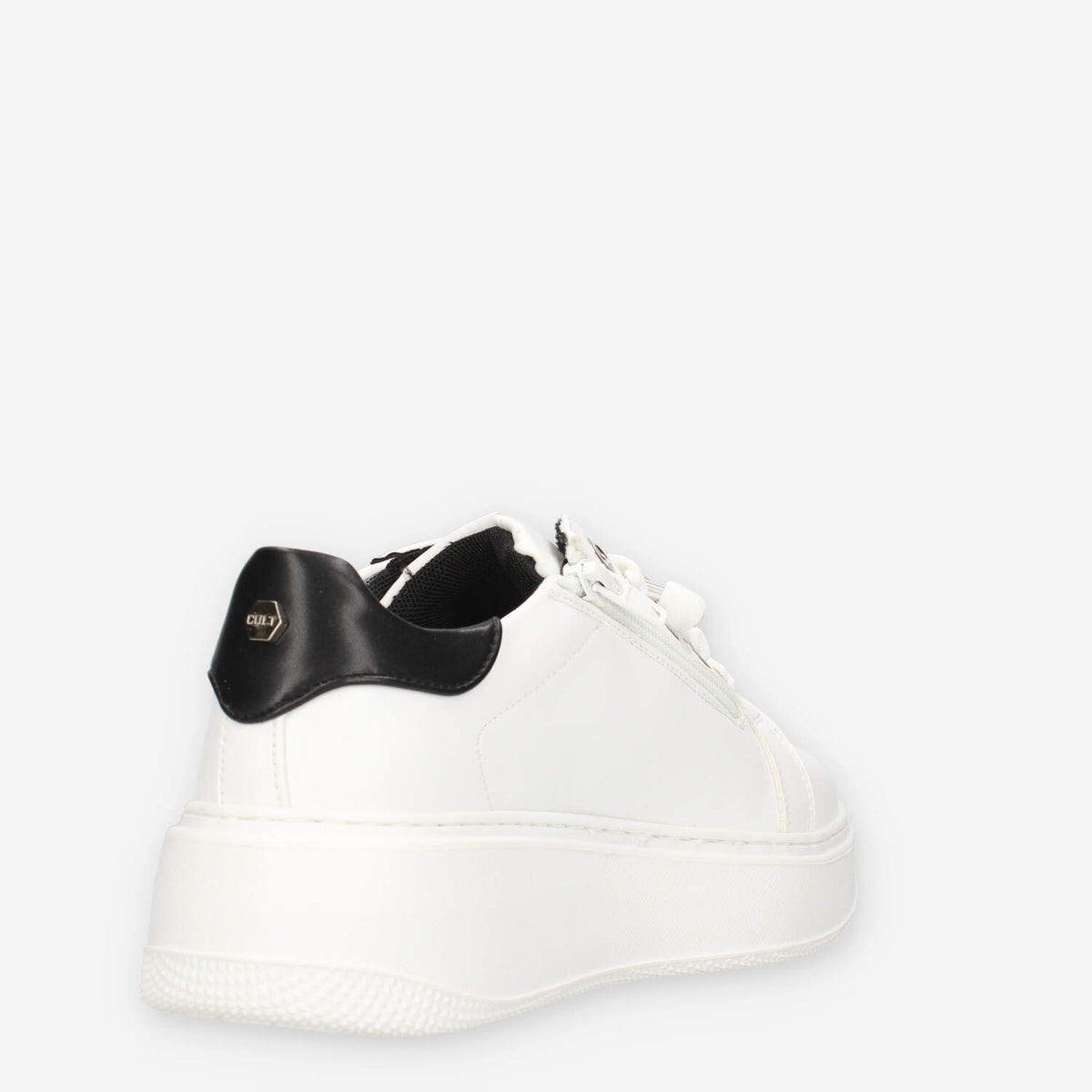 T-102-WHITE-BLACK Cult Young Sneakers bianche e nere