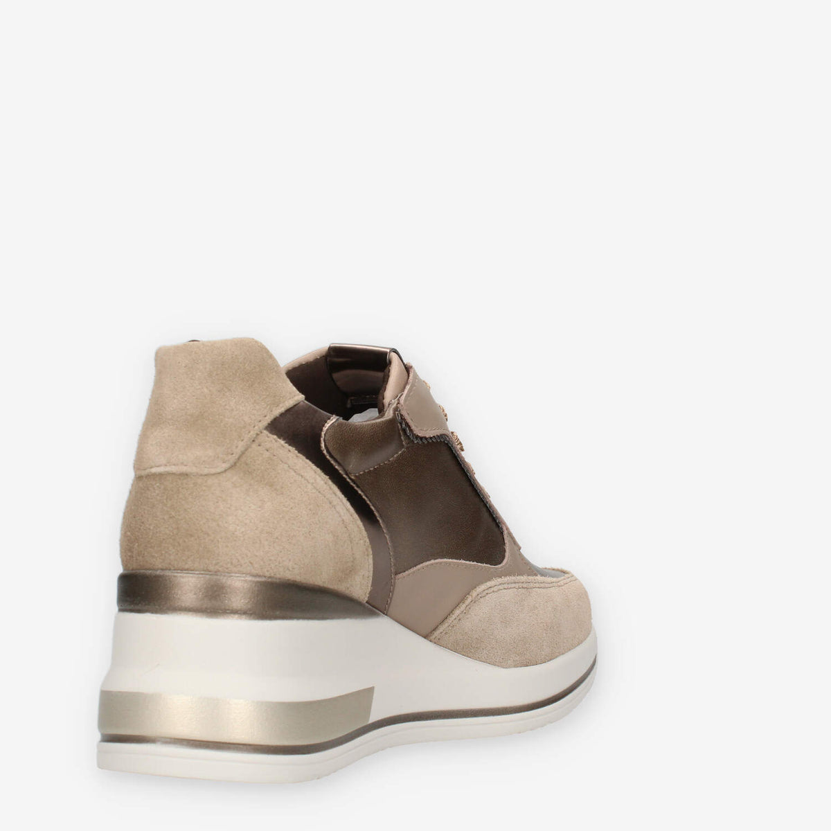 Nero Giardini I514130D-501 Sneakers tortora con zeppa