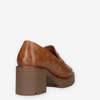 Refresh 172044-CAMEL Mocassine camel con tacco