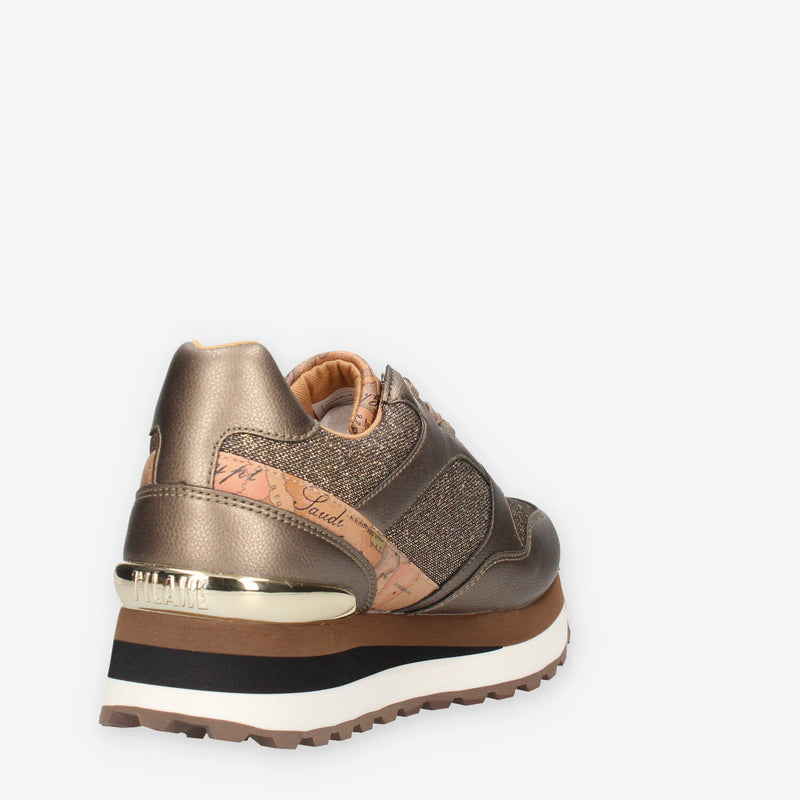 N2014-0558-X553 Alviero Martini Prima Classe Sneakers linea Junior bronzo e Geo Classic