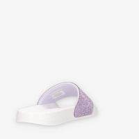 Sun 68 X36211-0124BIANCO/LILLA SLIPPERS STRASS LOGO Ciabatte bianche e lilla da donna