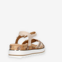 Alviero Martini Prima Classe N2473-1920-A588 Sandali beige e Geo Classic linea teen