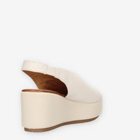 Inuovo 123133-CREMA Sandali crema da donna con la zeppa