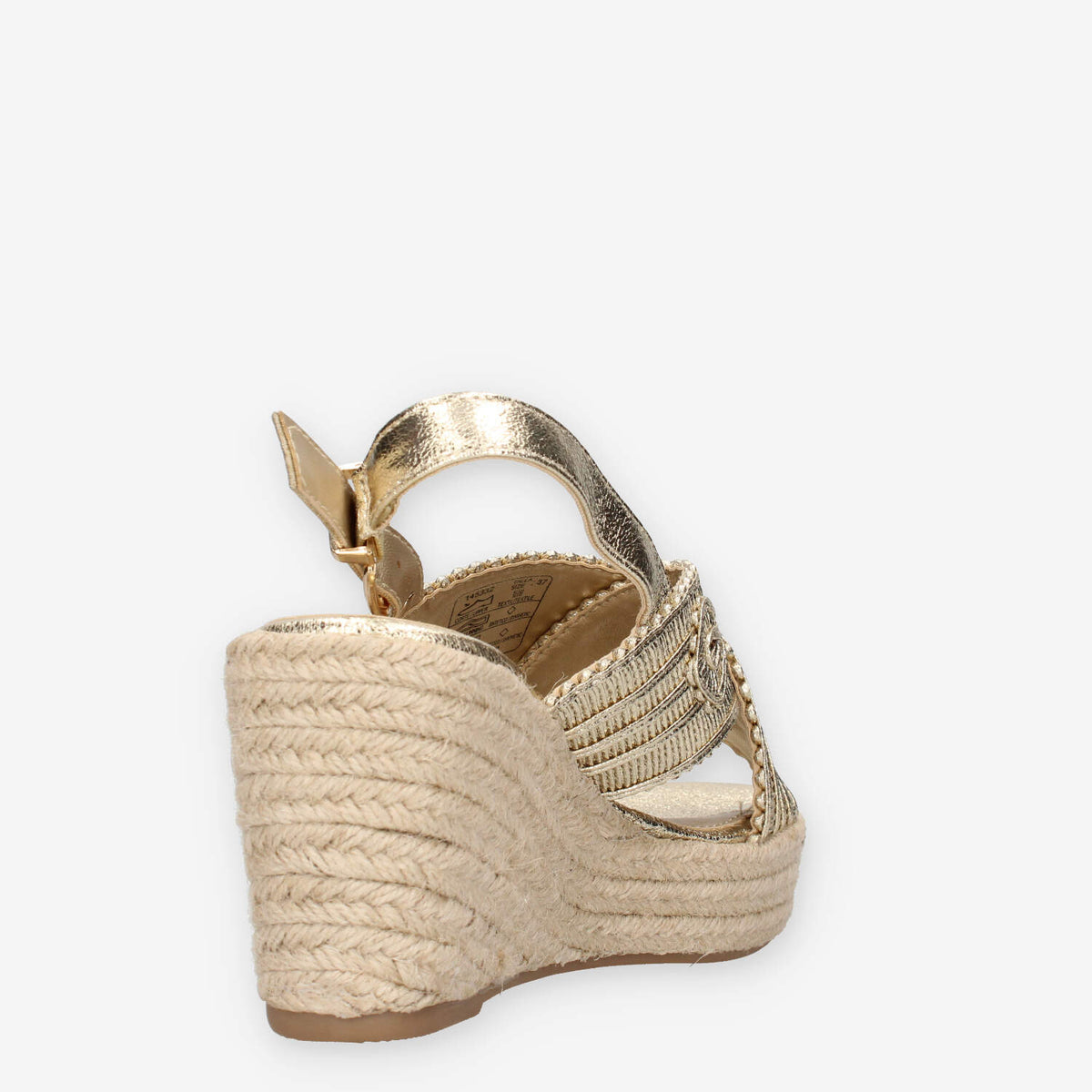 Xti Tentations 145332-ORO Sandali platino da donna con zeppa