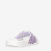 Sun 68 X36411T0124BIANCO/LILLA GIRL'S SLIPPERS STRASS LOGO (TEEN) Ciabatte bianche e lilla da ragazza
