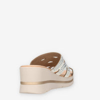 Valleverde 55583-SILVER Sandali scalzati beige da donna
