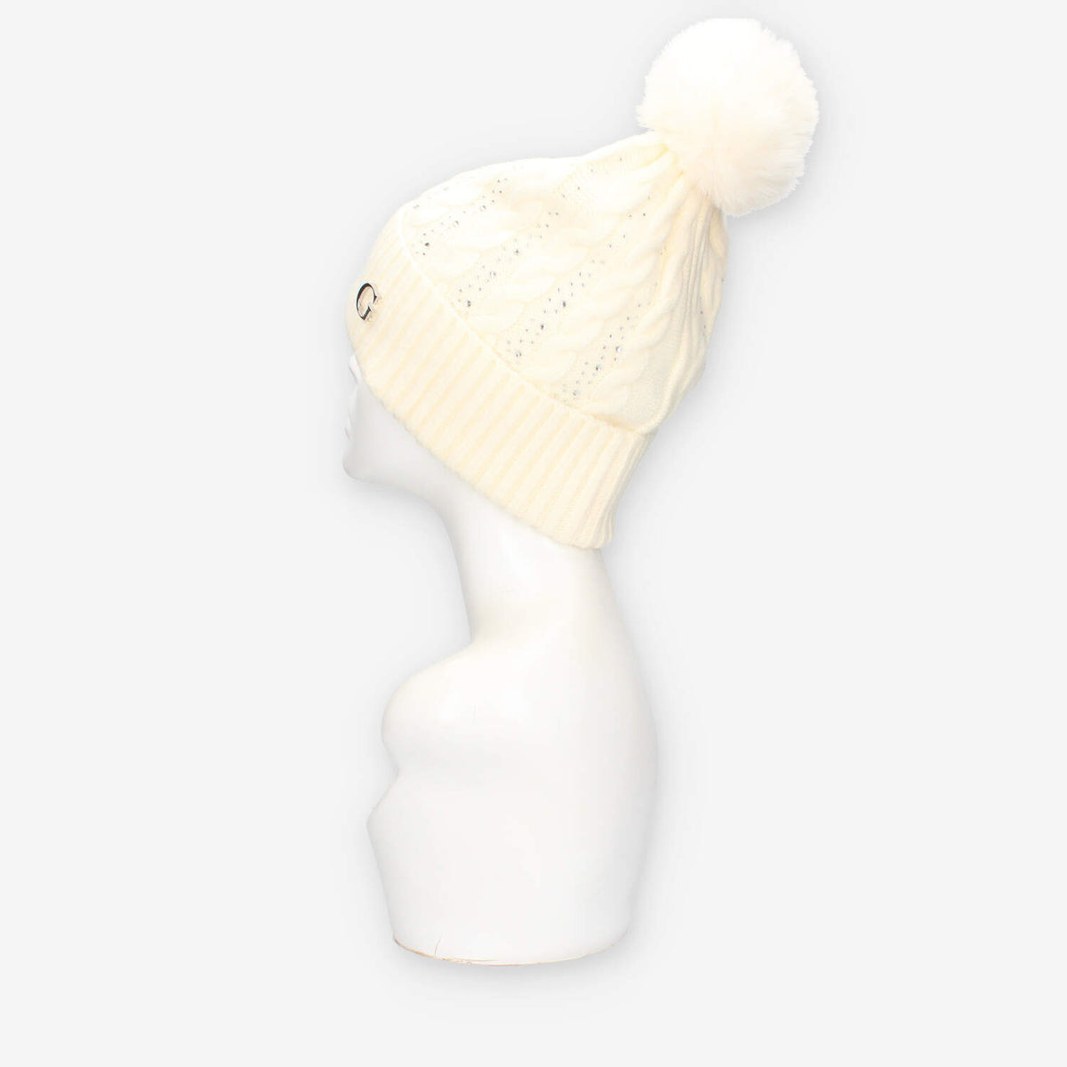 Guess AW5385-POL01-WHI KNITTED BEANIE