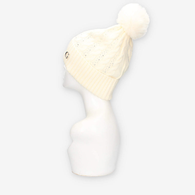 Guess AW5385-POL01-WHI KNITTED BEANIE
