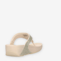 Fit Flop A4Z-675 Lulu Sandali infradito platino glitterati