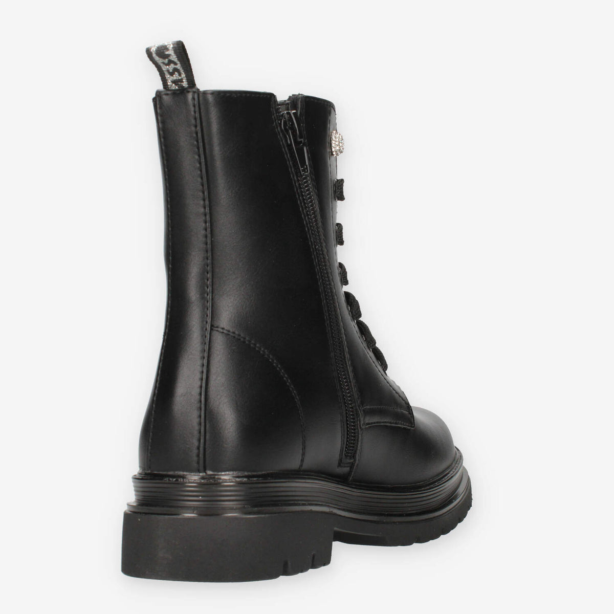 Asso AG-17635-BLACK Anfibi da ragazza neri