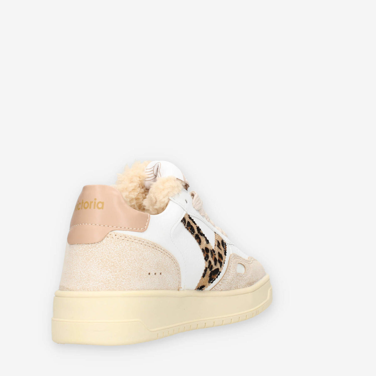 Victoria 1257124-CAMEL Sneakers bianche e camel da donna