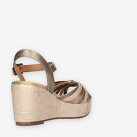 Anekke 42371-GOLD Sandali da donna bronzo con zeppa