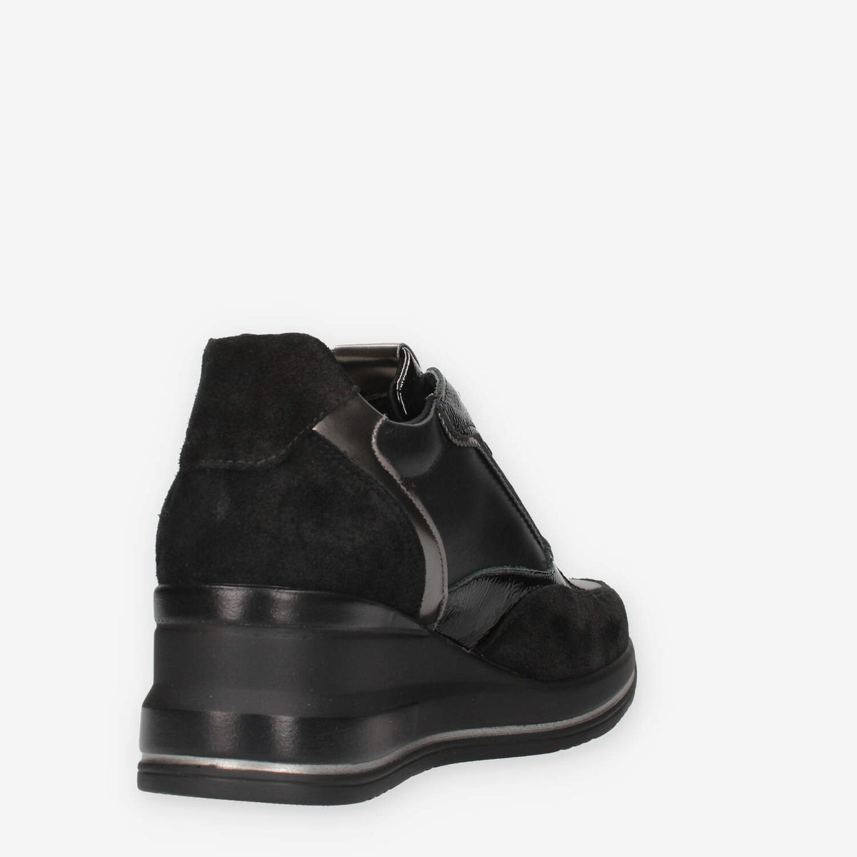 Nero Giardini I514130D-100 Sneakers nere con zeppa