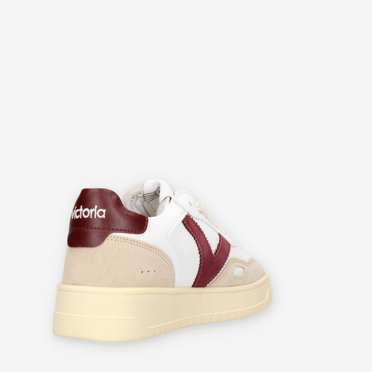Victoria 1257136-BURDEOS Sneakers bianche e bordeaux da donna