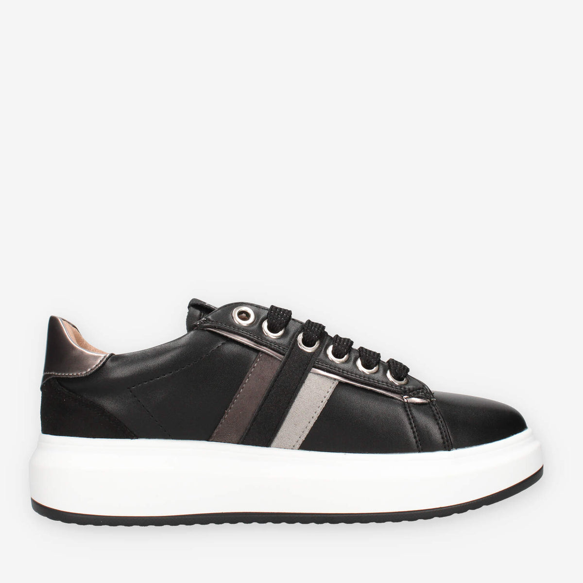 Ferre F-440-BLACK-SILVER Sneakers nere da donna