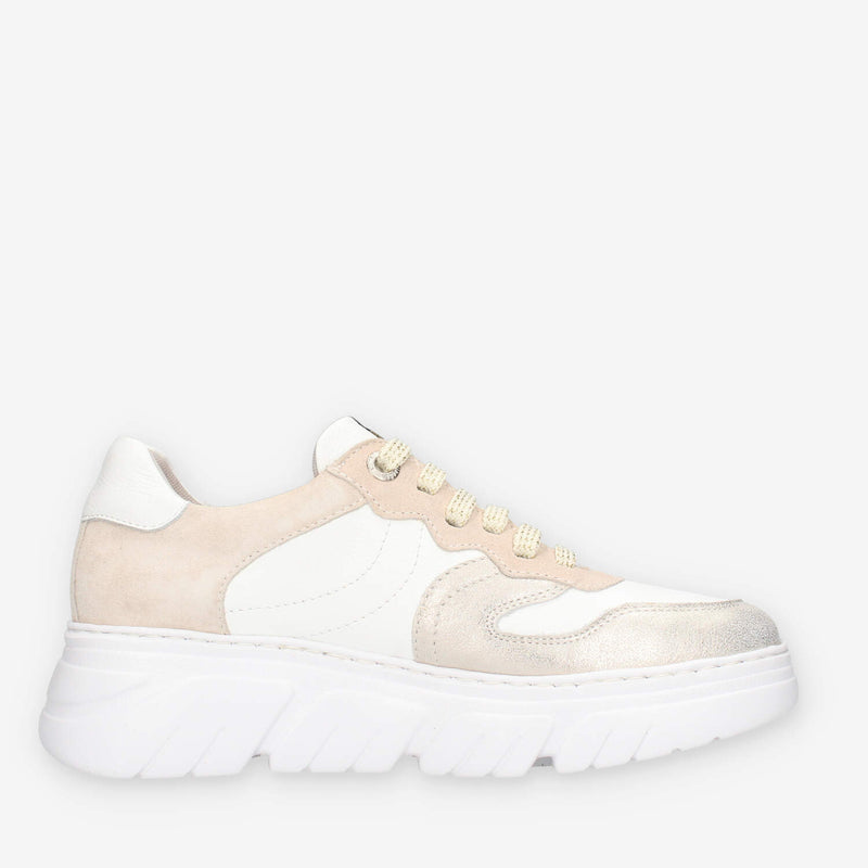 Callaghan 51809-PLATINO Sneakers platino bianche e beige da donna