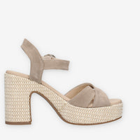Nero Giardini E513630D-451 Sandali creta da donna con tacco