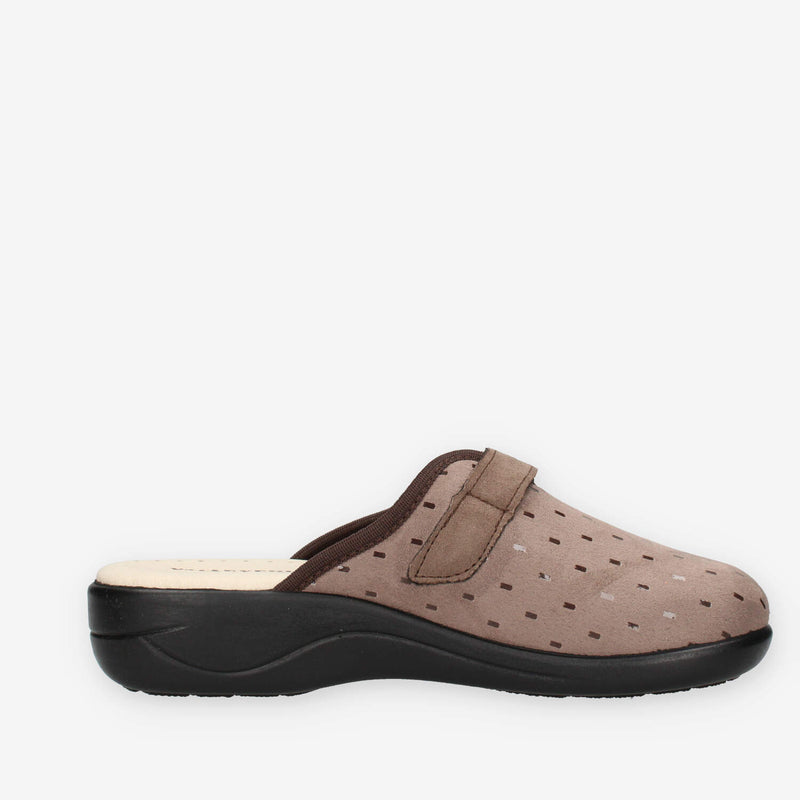 Valleverde 37304-TAUPE Pantofole taupe da donna
