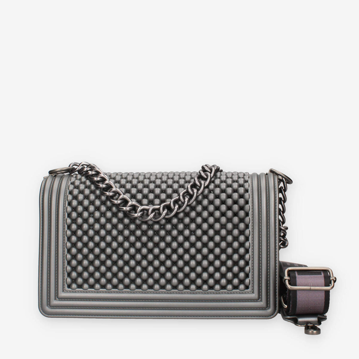 Marc Ellis FLAT M BALL_24-GUN METAL / SATIN CDF SHOULDERBAG MARC ELLIS