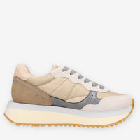 Z44213-31BIANCO PANNA Sun 68 Big Ally Winter Sneakers beige da donna