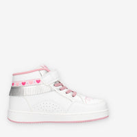 LKAA8096-BIAG Lelli Kelly Frangetta Mix Sneakers alte bianche e argento