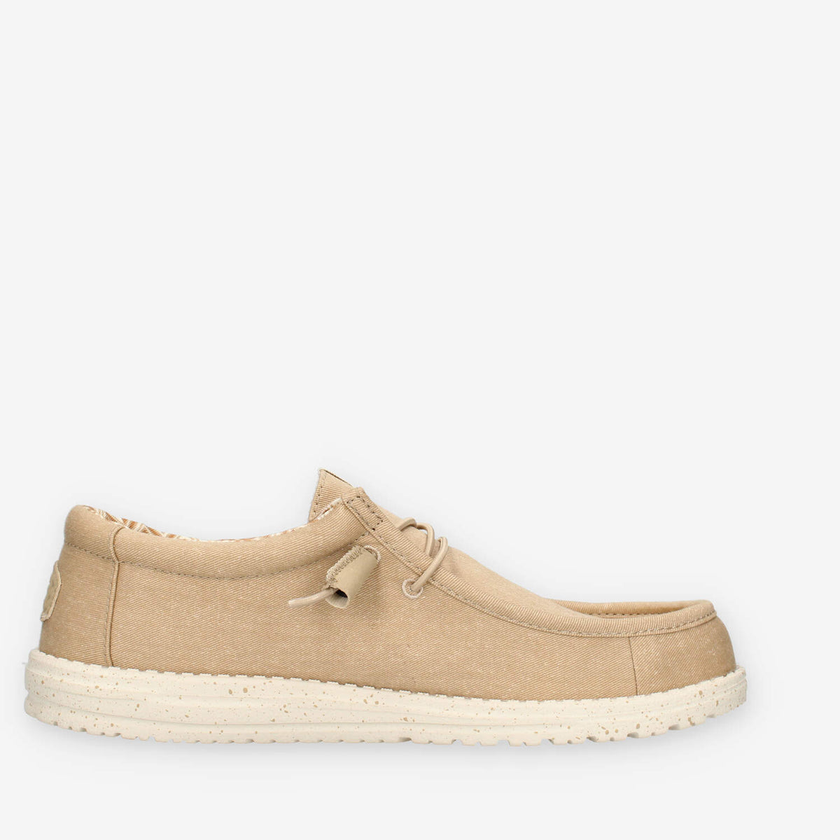 Hey Dude HD.40700-265 Wally Stretch Canvas Slip on beige da uomo