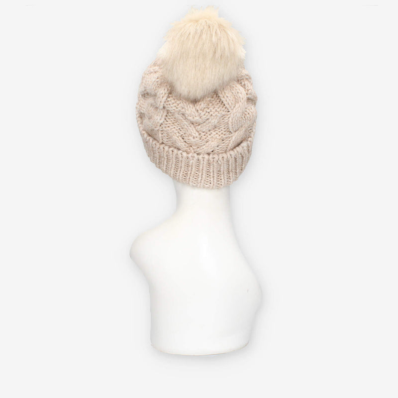 Alviero Martini Prima Classe LMC060-2860-0061 Cappello beige da donna con pon pon