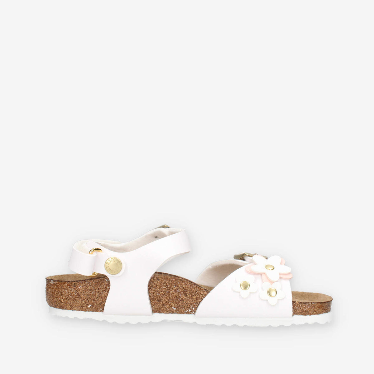 Birkenstock 1029561 Rio Plain AS Kids Sandali bianchi da bimba (calzata stretta)