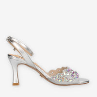 Miabelle MB-141-VIT-ARGENTO Sandali argento con pietre applicate