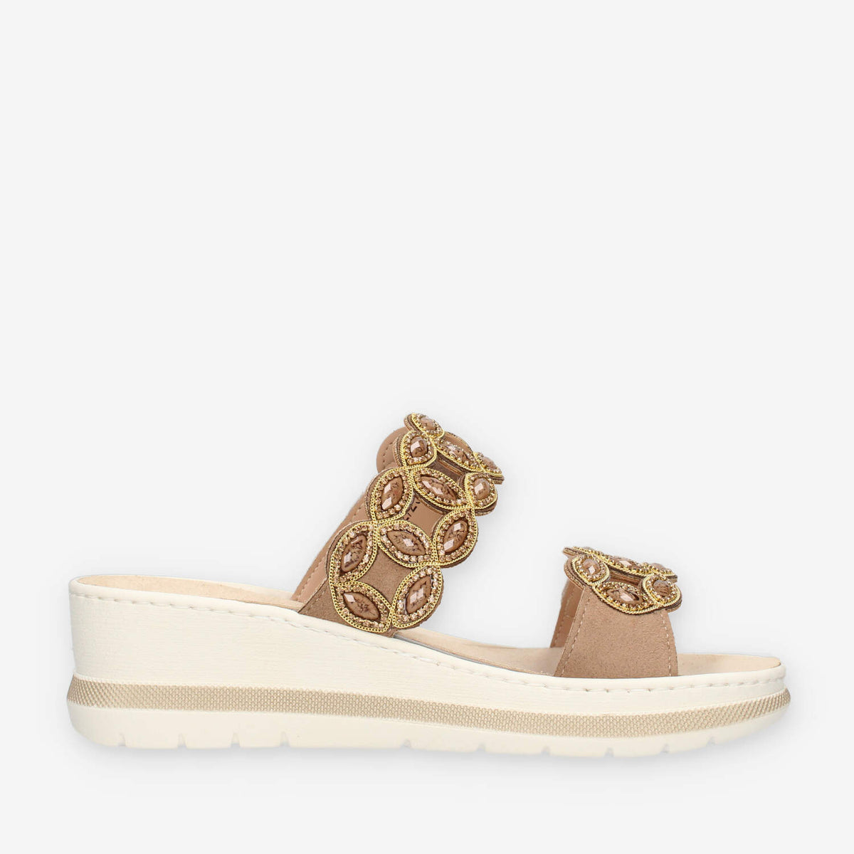 Clia Walk ESTRAIBILE661-CAMEL Ciabatte marroni da donna