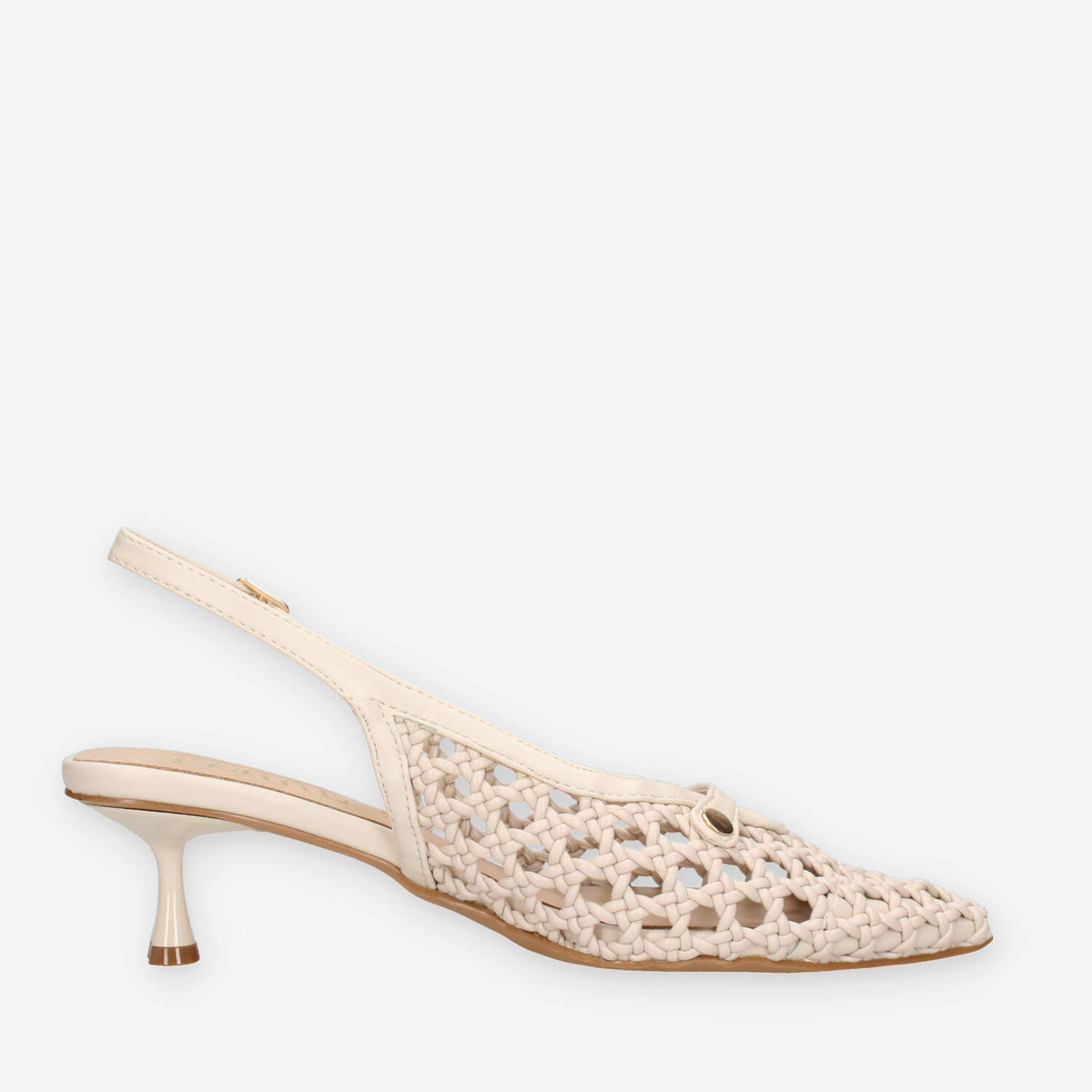 Ferre F-973-BEIGE Decolletè beige traforate aperte dietro